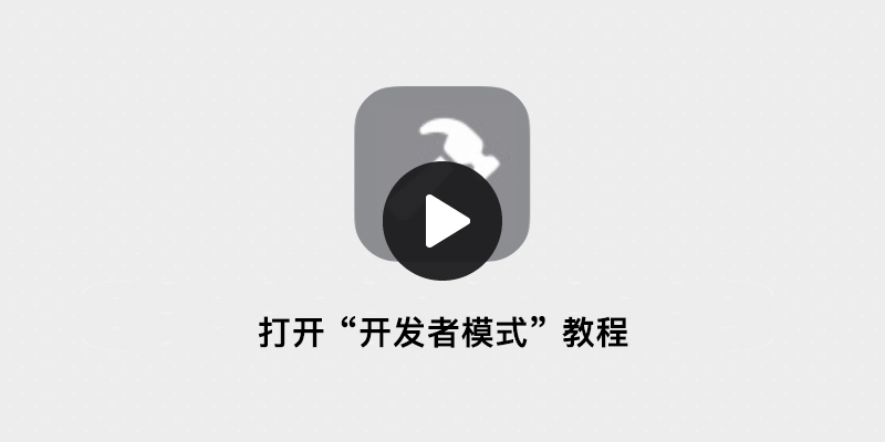 打开开发者模式